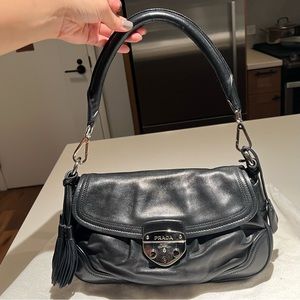 Prada Napa Leather Shoulder Bag